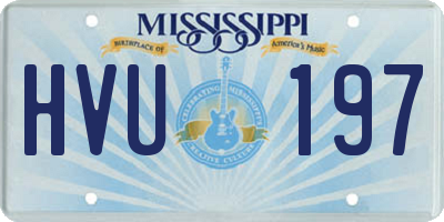 MS license plate HVU197