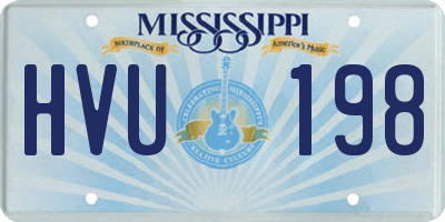 MS license plate HVU198