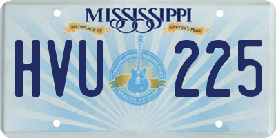 MS license plate HVU225
