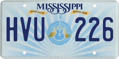 MS license plate HVU226