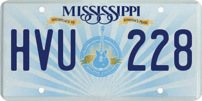 MS license plate HVU228