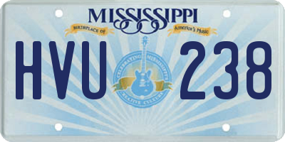 MS license plate HVU238