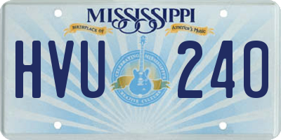 MS license plate HVU240