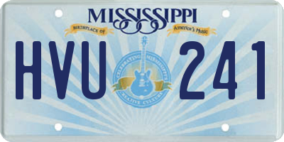 MS license plate HVU241