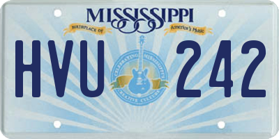 MS license plate HVU242
