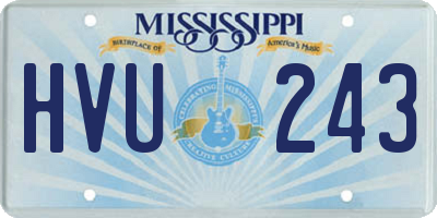 MS license plate HVU243