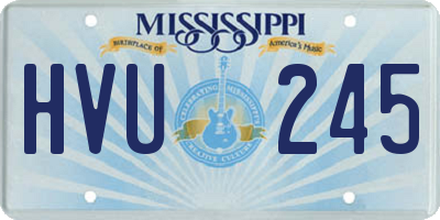 MS license plate HVU245