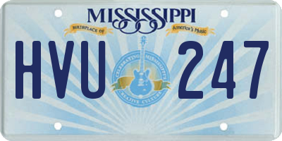 MS license plate HVU247
