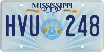 MS license plate HVU248