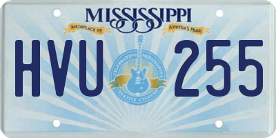 MS license plate HVU255