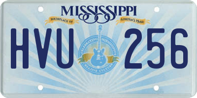 MS license plate HVU256