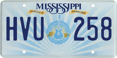 MS license plate HVU258