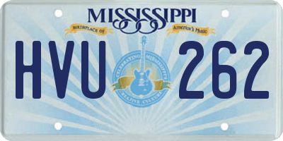MS license plate HVU262