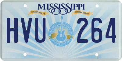 MS license plate HVU264