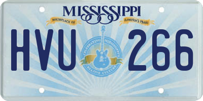 MS license plate HVU266