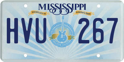 MS license plate HVU267
