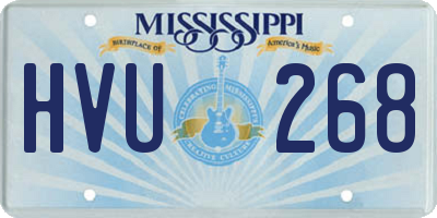 MS license plate HVU268