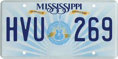 MS license plate HVU269
