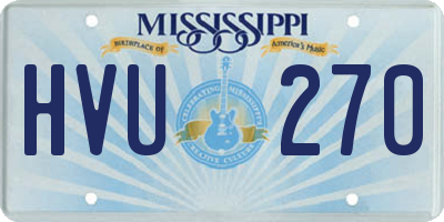 MS license plate HVU270