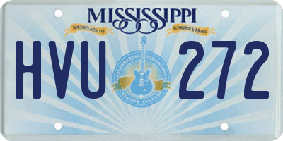 MS license plate HVU272