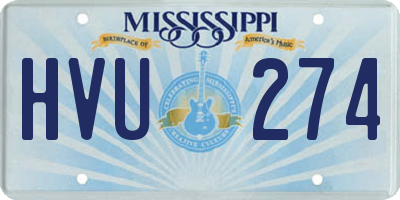 MS license plate HVU274
