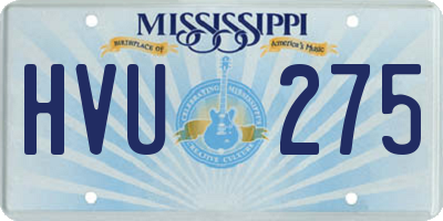 MS license plate HVU275