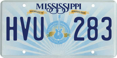 MS license plate HVU283
