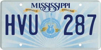 MS license plate HVU287