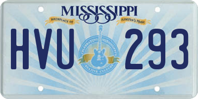 MS license plate HVU293