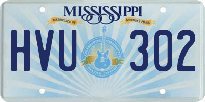 MS license plate HVU302