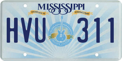 MS license plate HVU311