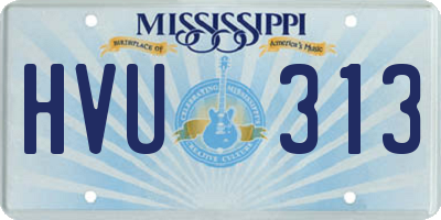 MS license plate HVU313
