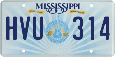 MS license plate HVU314