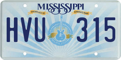 MS license plate HVU315