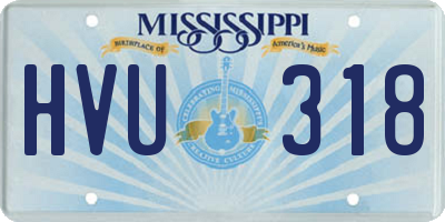MS license plate HVU318