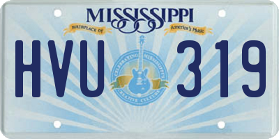 MS license plate HVU319