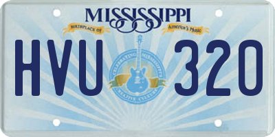 MS license plate HVU320