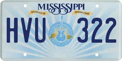 MS license plate HVU322