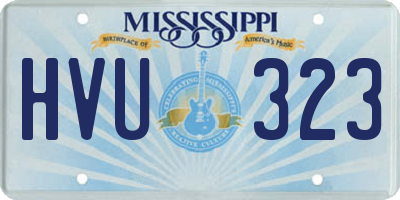 MS license plate HVU323