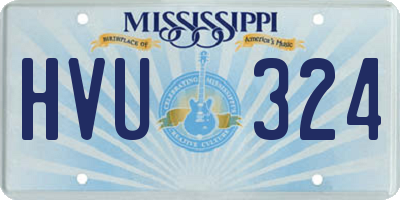 MS license plate HVU324