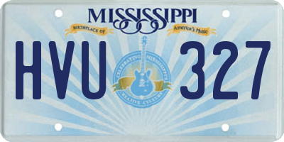 MS license plate HVU327
