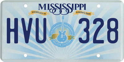MS license plate HVU328