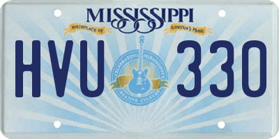 MS license plate HVU330