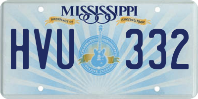 MS license plate HVU332