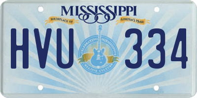 MS license plate HVU334