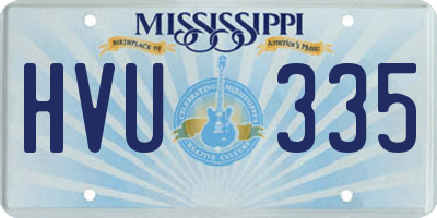 MS license plate HVU335