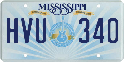 MS license plate HVU340