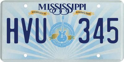 MS license plate HVU345