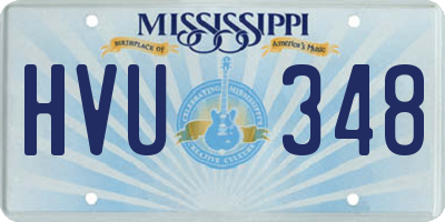 MS license plate HVU348