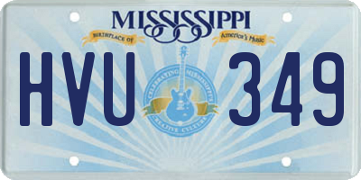 MS license plate HVU349